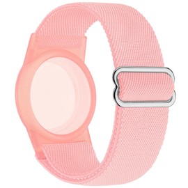 Meliya Strap for Kids Airtag, Elastic Nylon Wristband for Air Tag Bracelet Holder, Adjustable Wristlet Stretchy Band for Airtags, Air-Tag GPS Protective Case for Child/Toddlers