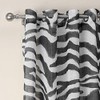 vctops Zebra Pattern Curtains Grommet Top Semi Sheer Linen Textured
