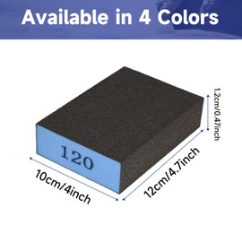KNJOMZIE 16 Stück Schleifschwämme, 4X 100/120/180/220 Körnung Schleifblöcke, Wiederverwendbar Schleifschwämme zum Schleifen, Polieren Metall, Holz