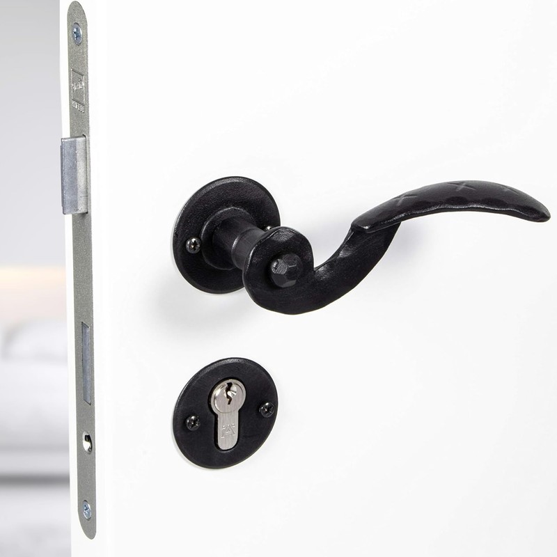 GedoTec Livigno Door Handle Wrought Iron 1 Set - Door