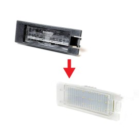 iJDMTOY OEM-Fit 3W Full LED License Plate Light Kit Compatible With 2014-up Chevy Camaro, 2013-15 Chevy Malibu, 2011-up Chevy Volt, 2016-up Chevy Cruze, 18-SMD Xenon White LED & Can-bus Error Free