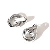 Silver Plated Double Circle Knot Round Drop Earrings For Women(silver)