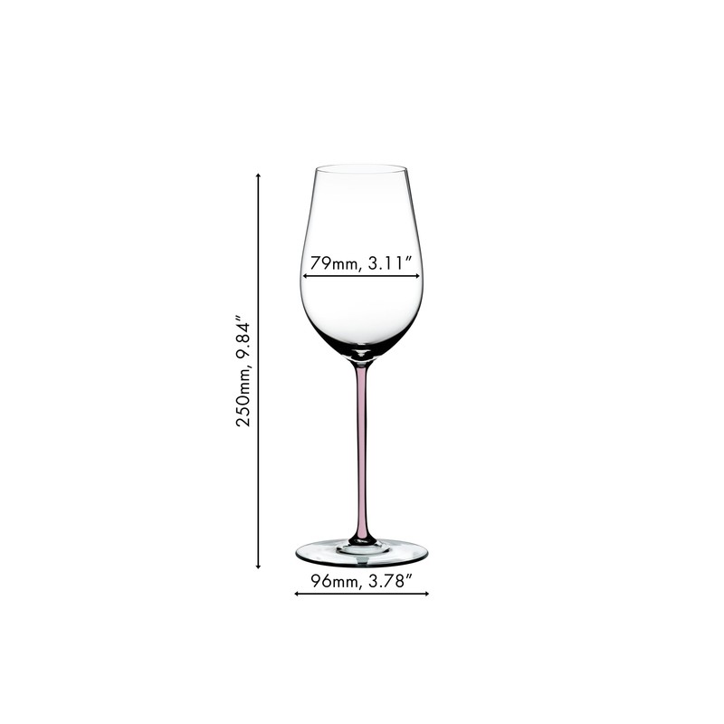 Riedel Fatto A Mano Riesling/Zinfandel Wine Glass, Pink