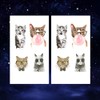 Oottati 2 Sheets Small Cute Temporary Tattoo Stickers Glasses Cat