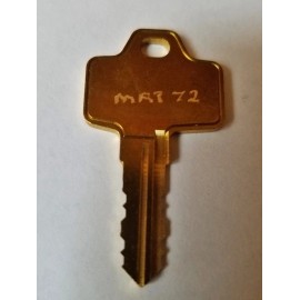 Fort/MATCO (1) FORT CompX Lock MATCO Tool Box Key Pre-Cut  to Key Code MAT-72 MAT 72