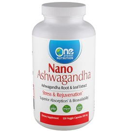 One Planet Nutrition Nano Ashwagandha Root & Leaf 500 mg Veggie Capsules (120 Servings), 10:1 Extract, Supports Hormone & Neurological Function, Non-GMO, Vegan, Gluten-Free