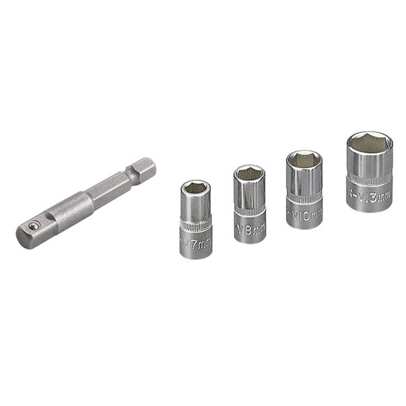 wolfcraft Wrench Socket Set (A/F 7,8,10,13), 5 Pcs. I 2413000