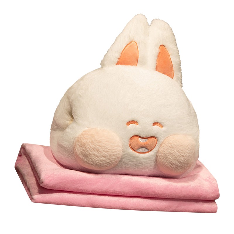 Stuffed Animals Travel Blanket Pillow Set Soft Plush Hugging Pillow