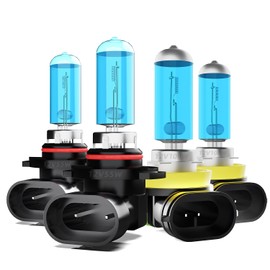 DMEPUGI Headlight Bulbs Fit For Chevy Volt 2011-2015,9012 High Low Dual Beam H11 Fog Lights Combo,Super Bright 5500K White Light High Performance Halogen Light Bulbs,4PCS