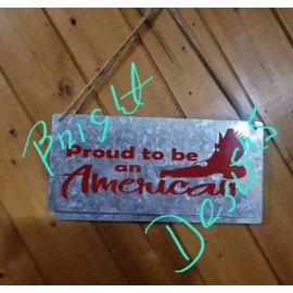 Home Decor Proud To Be An American Metal Drinking Garage Man Cave Cabin Sign