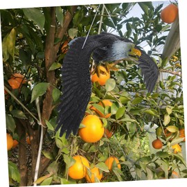 Kisangel Fake Eagle Ornament Bird Deterrent for Garden Realistic Plastic Eagle Toy Outdoor Decor