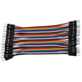 Heevhas 80pcs 40Pin Jumper Wire Cable Breadboard Ribbon Cables 10 cm Male-Male Jumper Cable 24AWG Wire Bridges for Arduino Breadboard DIY Project