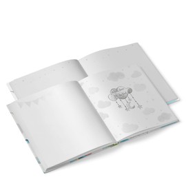 Logbuch-Verlag Baby Book Empty for Writing in Baby Diary Blue Green Gift Birth Christening First Year Boy & Girl Square