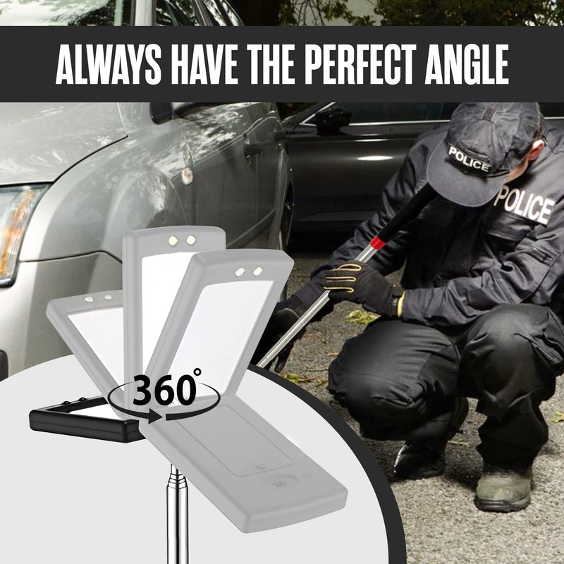 Inspection Mirror, Telescoping Mirror, Mechanic, Extendable, On A Stick, Telescope,