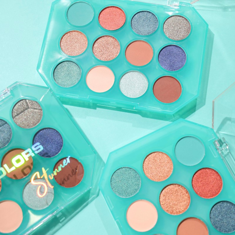 L.A. COLORS 12 Color Eyeshadow Palette, Stunner C69013