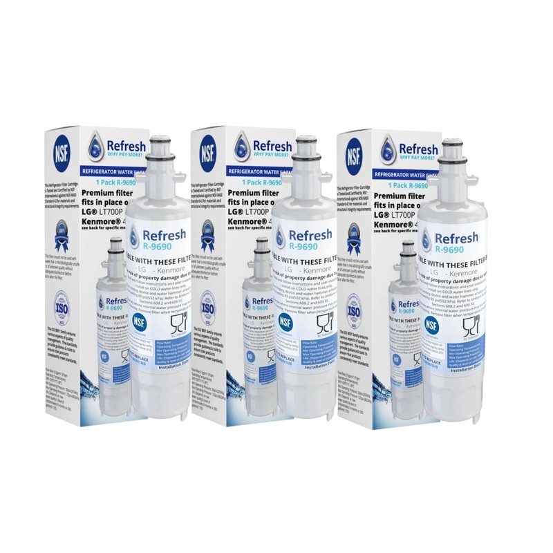 Refresh NSF-53 Premium Refrigerator Water Filter, Compatible with Kenmore 46-9690,