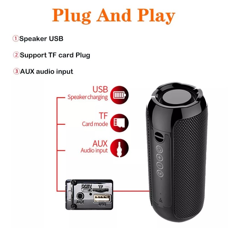 Universal Bluetooth Wireless Portable Speaker Waterproof Stereo Bass USB TF