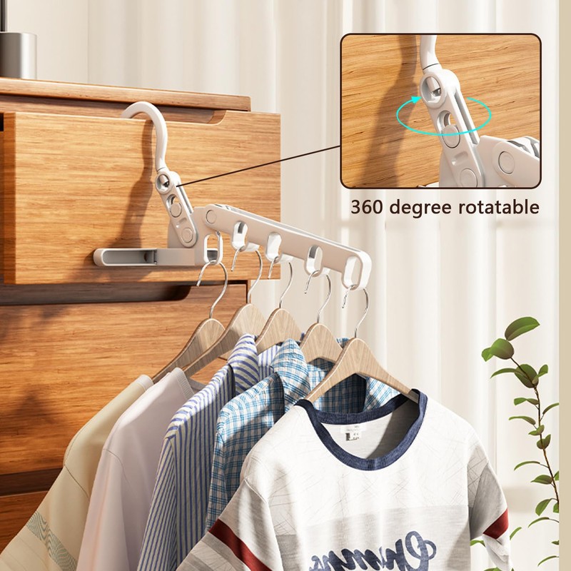 Door Coat Hook Foldable Wall Clothes Rack - 1 Piece