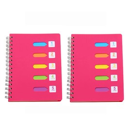 A5 Time Management To Do List Notebook Spiral Journal Weekly Planner School Schedules Appointment Planner, 8.27" x 5.71", Red