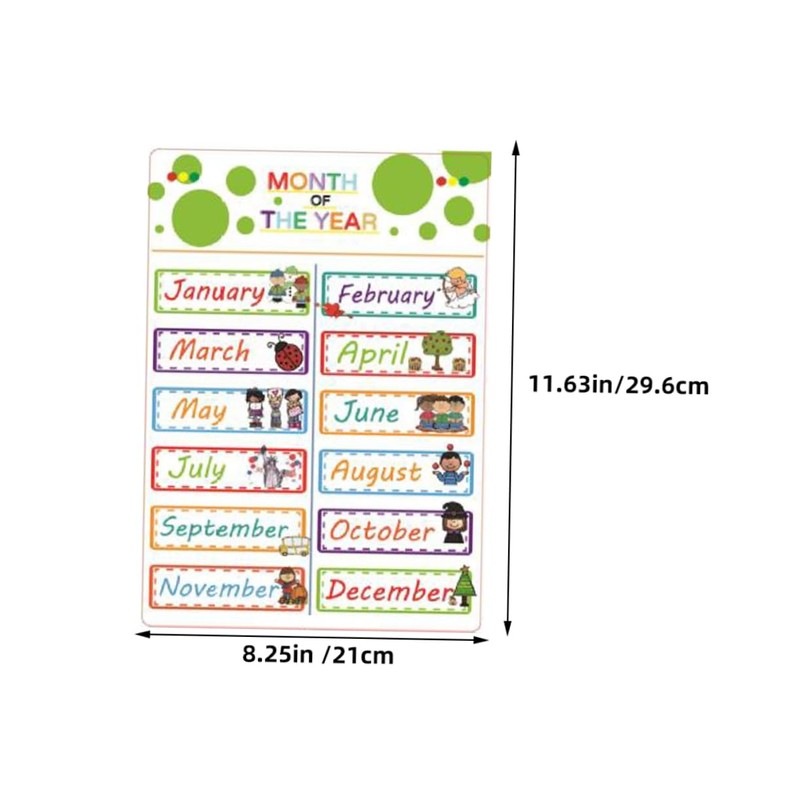 DOITOOL 12 Sheets English Learning Posters for Vibrant Educational Charts