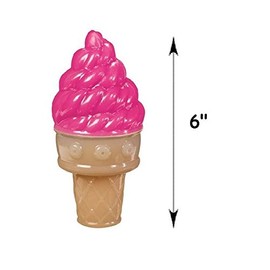Cooling Dog Toys Fun Summer Ice Cream Cone & Popsicle Look Choose Color & Shape(Pink Ice Cream Cone)