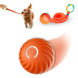 FOUR ANGELS 2025 New Generation Tough Tug of War Dog Toy – Interactive Elastic Rope Bouncing Ball Set with Automatic Motion, Perfect for Indoor Dogs, Self-Play, and Interactive Fun