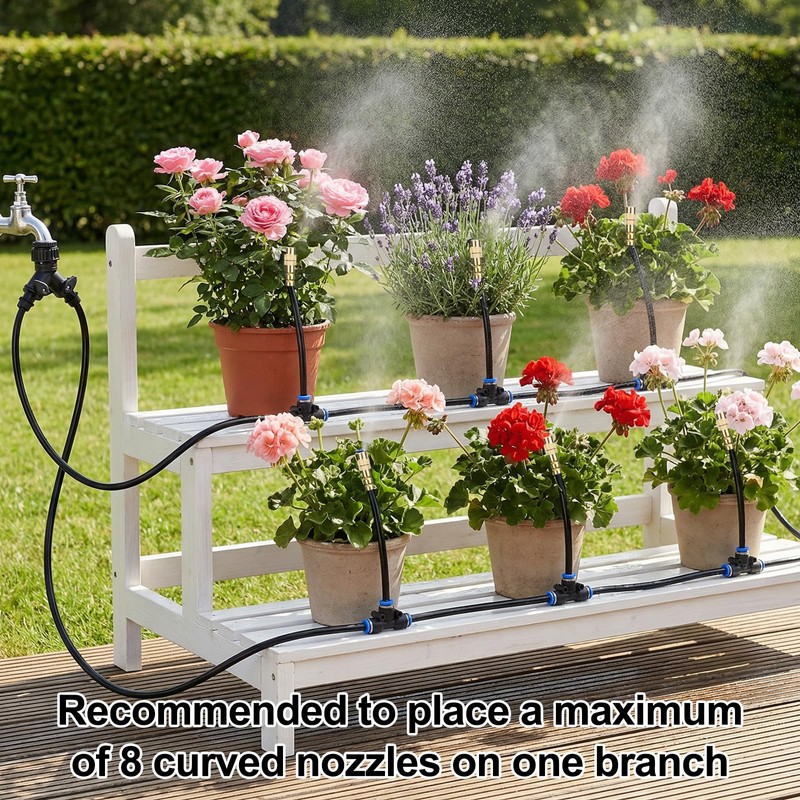 100FT Drip Irrigation System Kit, 1/4 Inch Garden Watering System