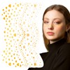 Glitter Freckles Face Tattoo, 6 Sheets Gold Face Glitter Temporary