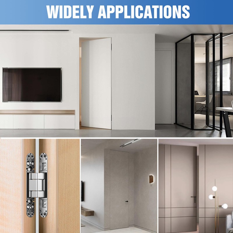 Eegoowa 6" Hidden Door Hinge,Invisible Door,Hidden Door Hinges for Secret