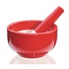 KÃ1/4chenprofi 12 cm Gloss Pestle and Mortar, Red