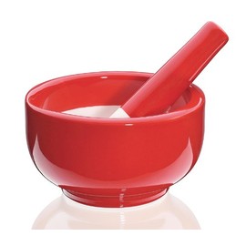 KÃ1/4chenprofi 12 cm Gloss Pestle and Mortar, Red