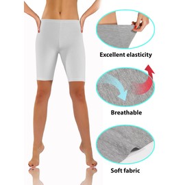 sesto senso Women's Short Leggings Cotton Girls Cycling Shorts Sports Shorts Colourful, White