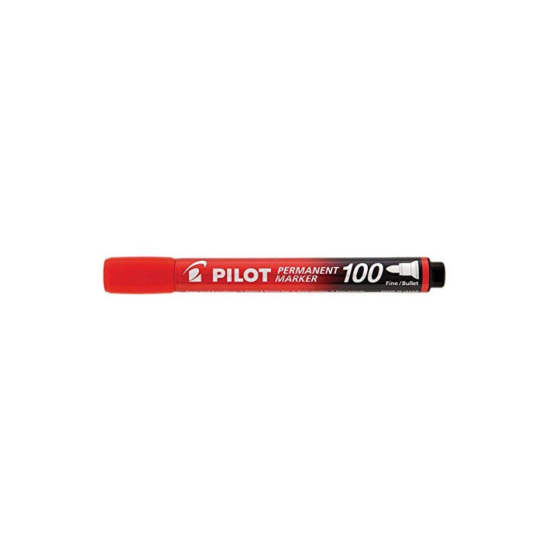 Pilot SCA-100-R – Pack of 12 Permanent Markers with Conical
