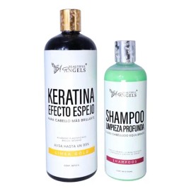 Kit Efecto Espejo Gold 1l,shampoo Limpieza Profunda 500 Ml                                                                                            