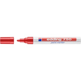 Edding Paint Marker 750 Red Round Tip 2-4 mm Pack of 5