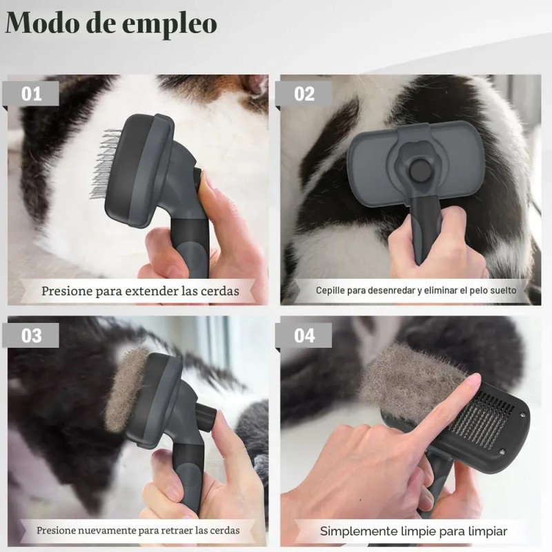 Swihauk Cepillo Slicker Autolimpiante Amigable Con La Piel