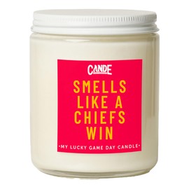 CE Craft - Smells Like A Chiefs Win Candle - Football Themed Candle, Gift for Dad, Gift for Son, Chiefs Gift, KC Themed Candle, Gift for Him (Bourbon Vanilla)
