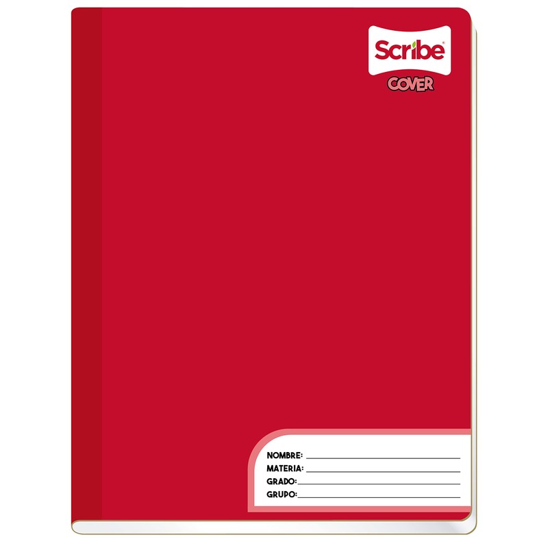 Scribe, COVER, Cuaderno Profesional Cosido de Pasta Semi Rígida, Rayado