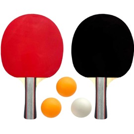 High Performance Table Tennis Set, Table Tennis Bat Set with 2 Table Tennis Bats, 3 Table Tennis Balls and Carry Bag, Ideal for Players for Beginners, Advanced and Family Entertainment