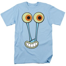 SpongeBob SquarePants Gary Snail Smile Unisex Adult T Shirt, Light Blue, Medium