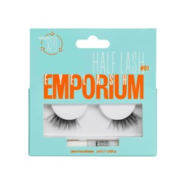 Eyelash Emporium False Eyelashes Half Lash 01 With Eyelash Glue – A Day To Night Lash (Pack of 1 Pair)