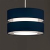 CGC 2 Two Tier Layer Shade 26cm Ceiling Pendant Table Lamp Bedside Bedroom Lounge Hallway Kitchen (Navy Blue)