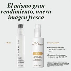Paul Mitchell Quick Slip Crema para Peinar, Acelera el Peinado y Da Fijación Suave al Tacto, Ideal para Cabello Rizado y Ondulado, 200 ml