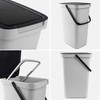 KADAX Waste Bin with Lid and Handle, Plastic Waste Bin,