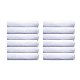 A & B TRADERS Guest Towels Packs 100% Egyptian Cotton 30cm x 50cm Soft Quick Dry (White, 12)