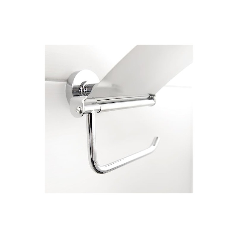wohnfreuden Toilet Roll Holder Chrome Bathroom
