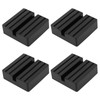 VGOL Pack of 4 Slotted Square Rubber Blocks for Jack