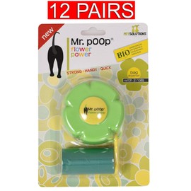 Hochste Dog Pet Puppy Poo Poop Waste Bag Dispenser Holder 12 Pack Green One Size