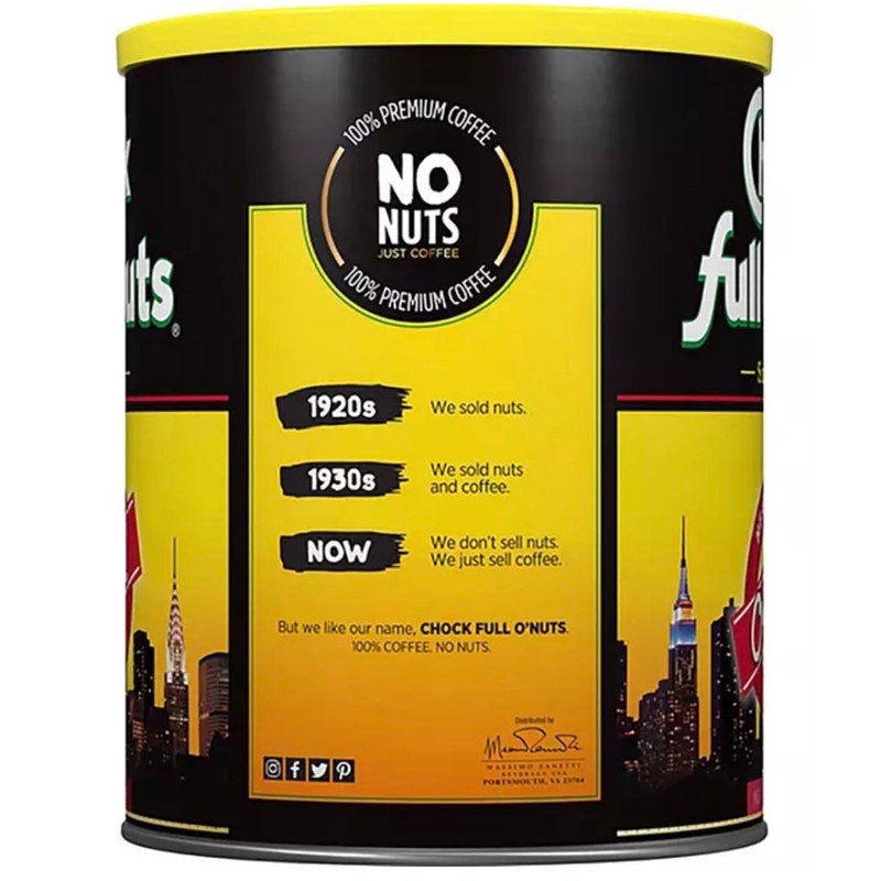 Chocks full o'Nuts Heavenly Ground Coffee, Original Blend, 48 oz.