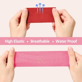 BIRDDIE 1"/2"/3" Self Adhesive Bandage Wraps Set, 18 Rolls Colorful Breathable Elastic Cohesive Bandage Wrap, Vet Wrap, Ankle Tape, Tattoo Tape Wrap, Medical Tape, Color Athletic Tape (Rainbow Color)